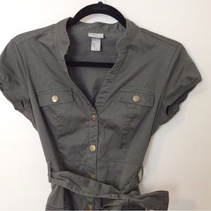 H&M Military Shirt Dress - sz 8